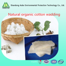 natural 100% organic cotton wadding /batting provide organic certificate